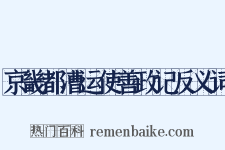 京畿都漕运使善政记反义词是什么意思的图片